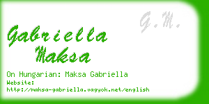 gabriella maksa business card